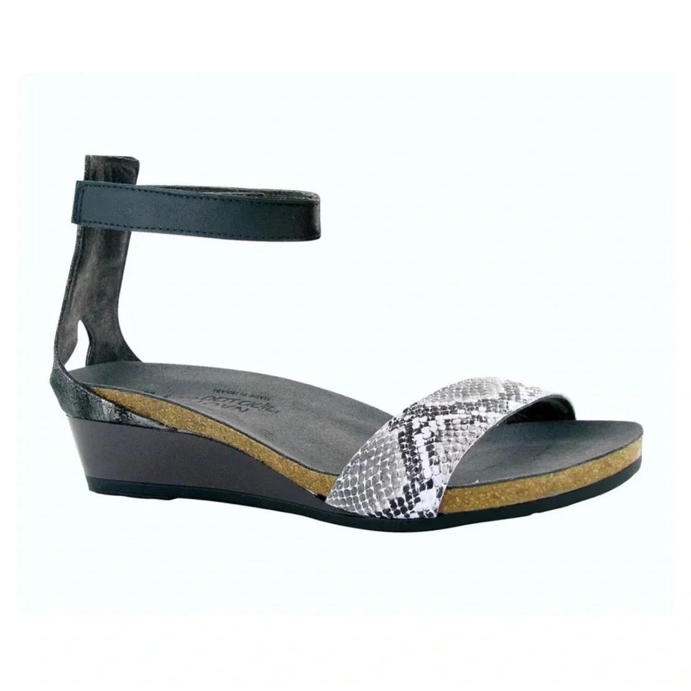 Naot Pixie Cobra Luster Wedge Sandals